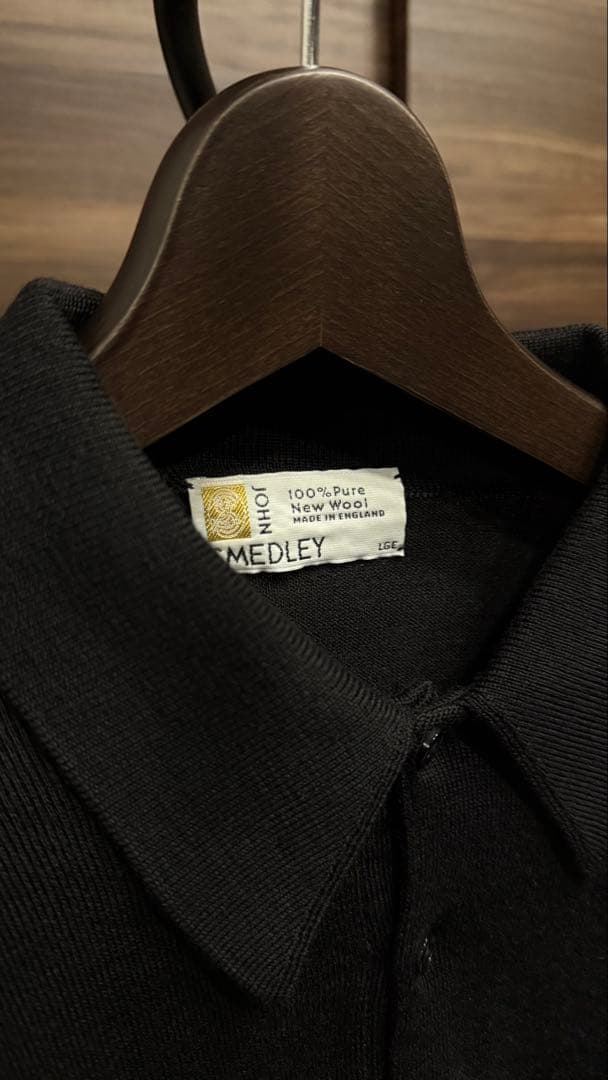 極美品 90s イギリス製 ジョンスメドレー ニットセーター ポロシャツ