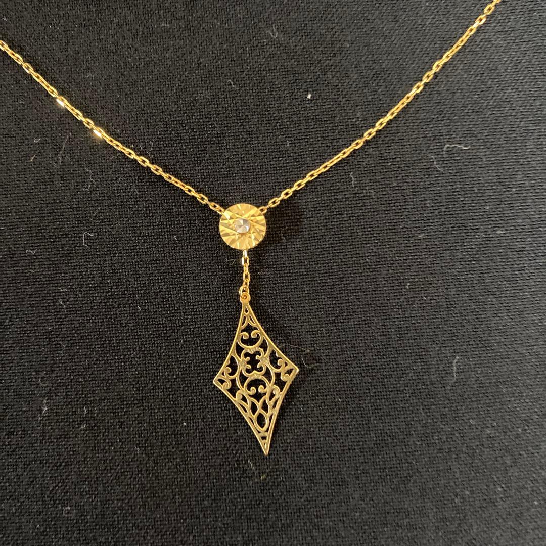 K18 YG（イエローゴールド）/WG （ホワイトゴールド）デザインネックレス