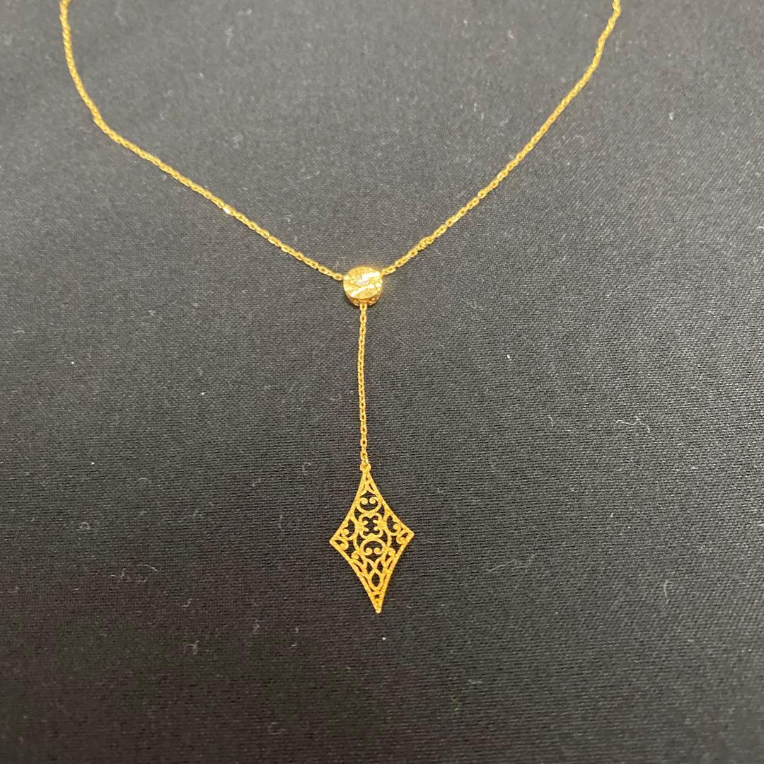 K18 YG（イエローゴールド）/WG （ホワイトゴールド）デザインネックレス