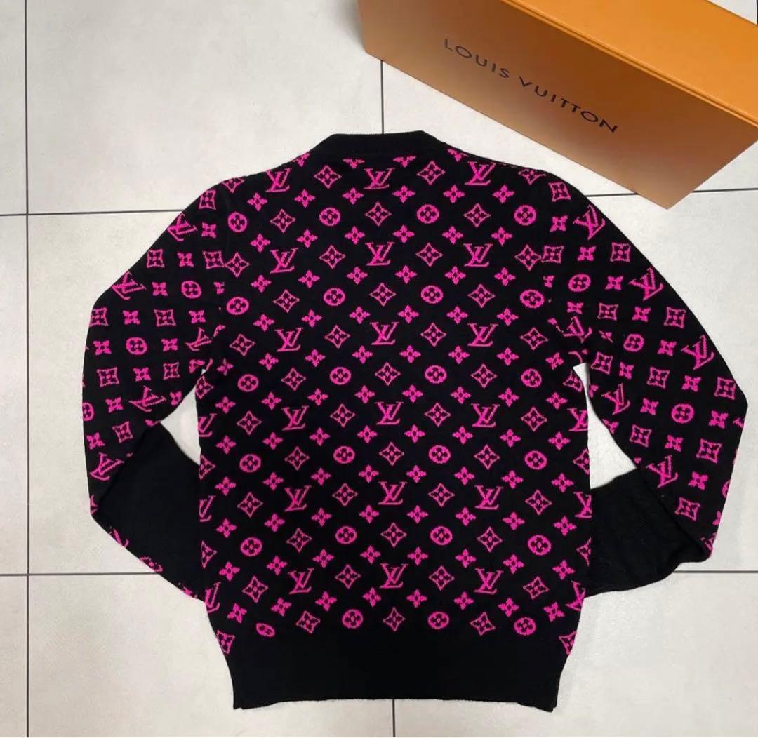ルイ・ヴィトン ブラック クルーネック セーター