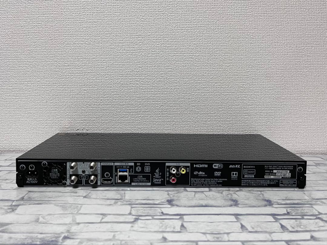 訳あり　1TB 3番組録画 ソニー　ブルーレイレコーダー　BDZ-ZT1700
