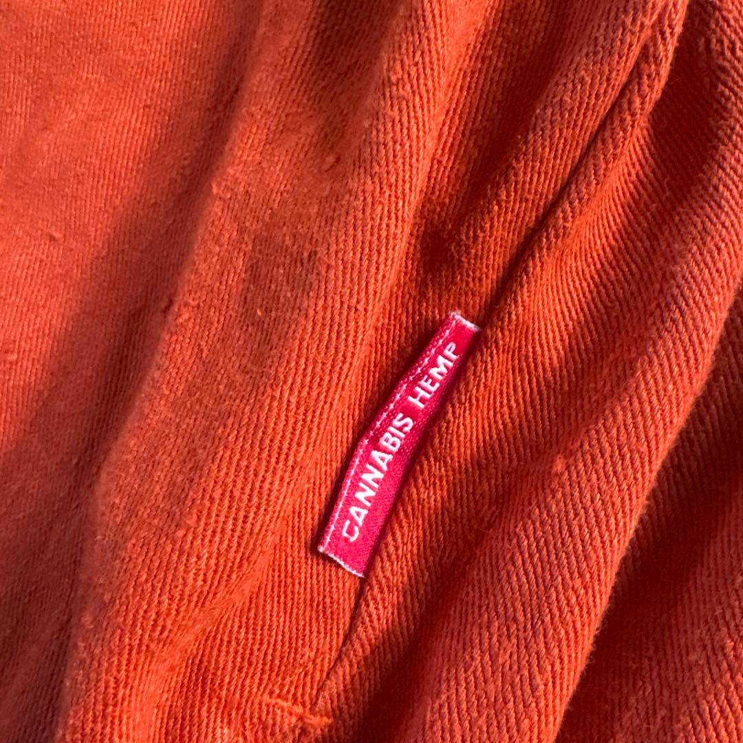 MANASTASH ハーフジップトレーナー Mサイズ　麻　アメリカ製　90s