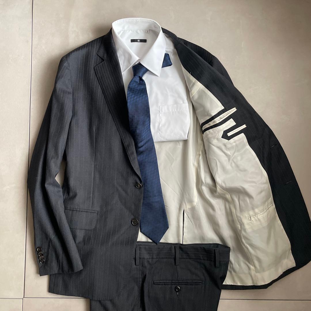 バーニーズニューヨーク ロロピアーナ スーツ グレー ストライプ L相当