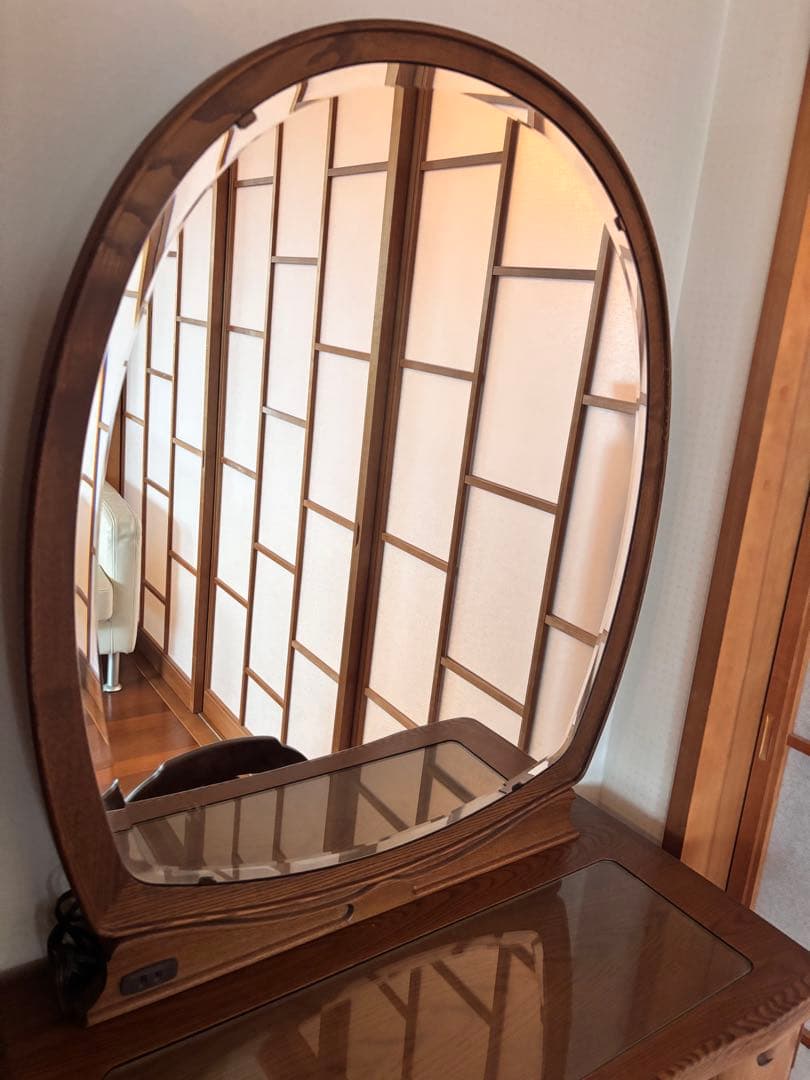 木製クラシックドレッサーチェアセット・鏡台⭐︎昭和レトロ