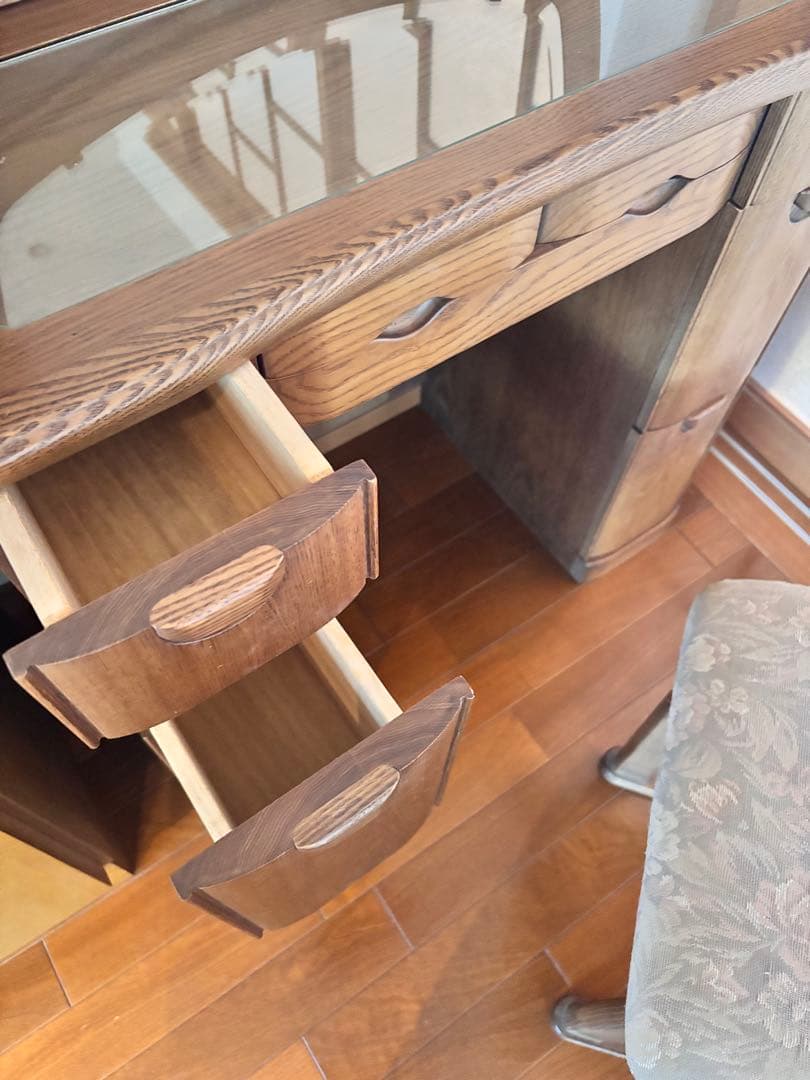 木製クラシックドレッサーチェアセット・鏡台⭐︎昭和レトロ