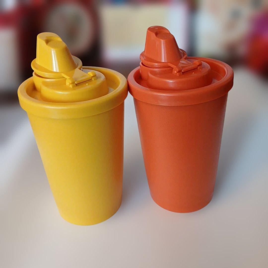 タッパーウェア　食品保存容器セット（オレンジ・イエロー・ホワイト）6点セット