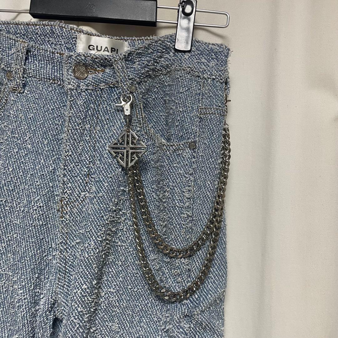 値下⭕️ 28 GUAPI スーパースタックデニム　チェーン付き　即購入⭕️