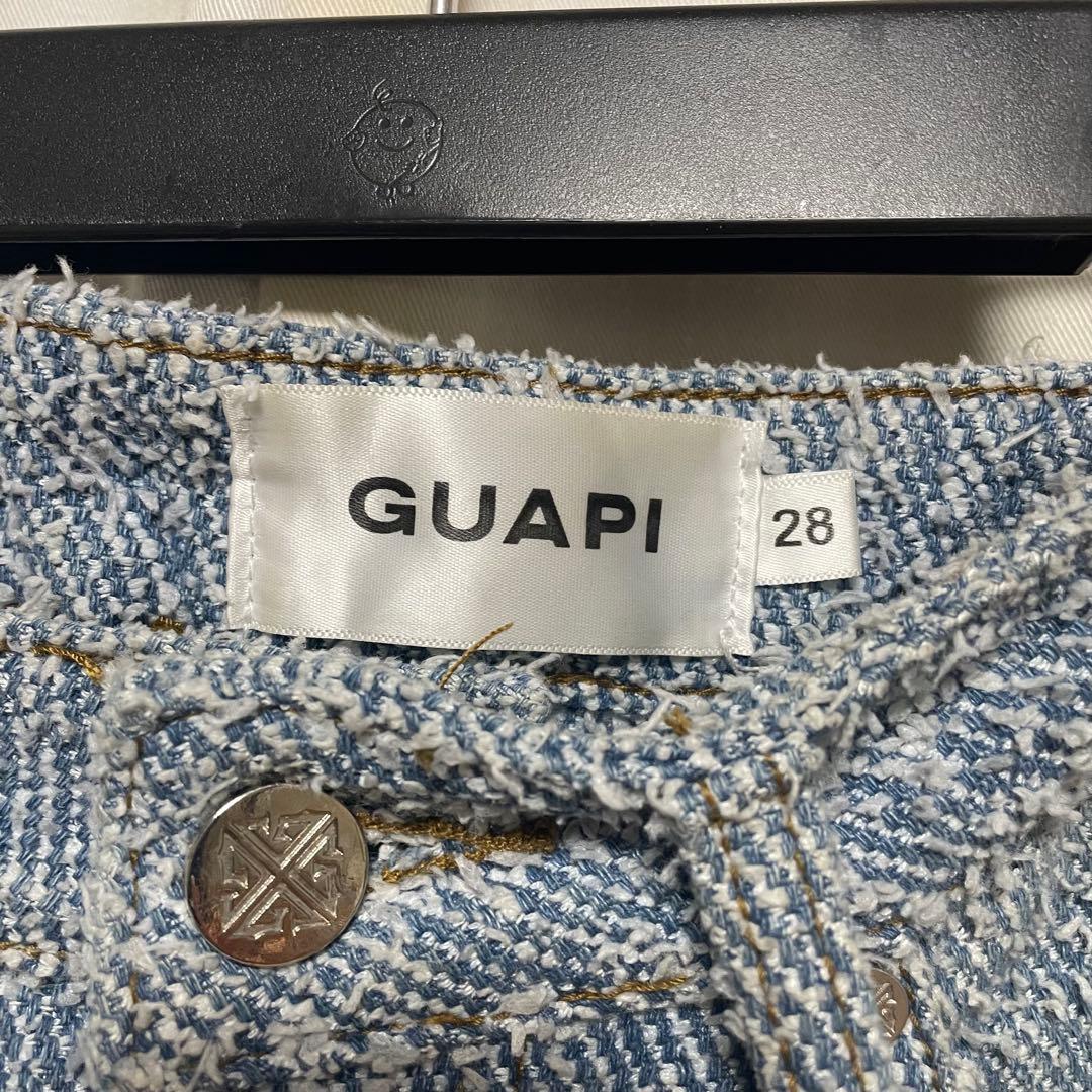 値下⭕️ 28 GUAPI スーパースタックデニム　チェーン付き　即購入⭕️