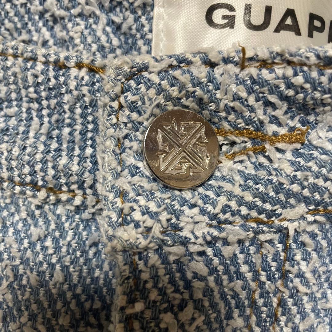 値下⭕️ 28 GUAPI スーパースタックデニム　チェーン付き　即購入⭕️