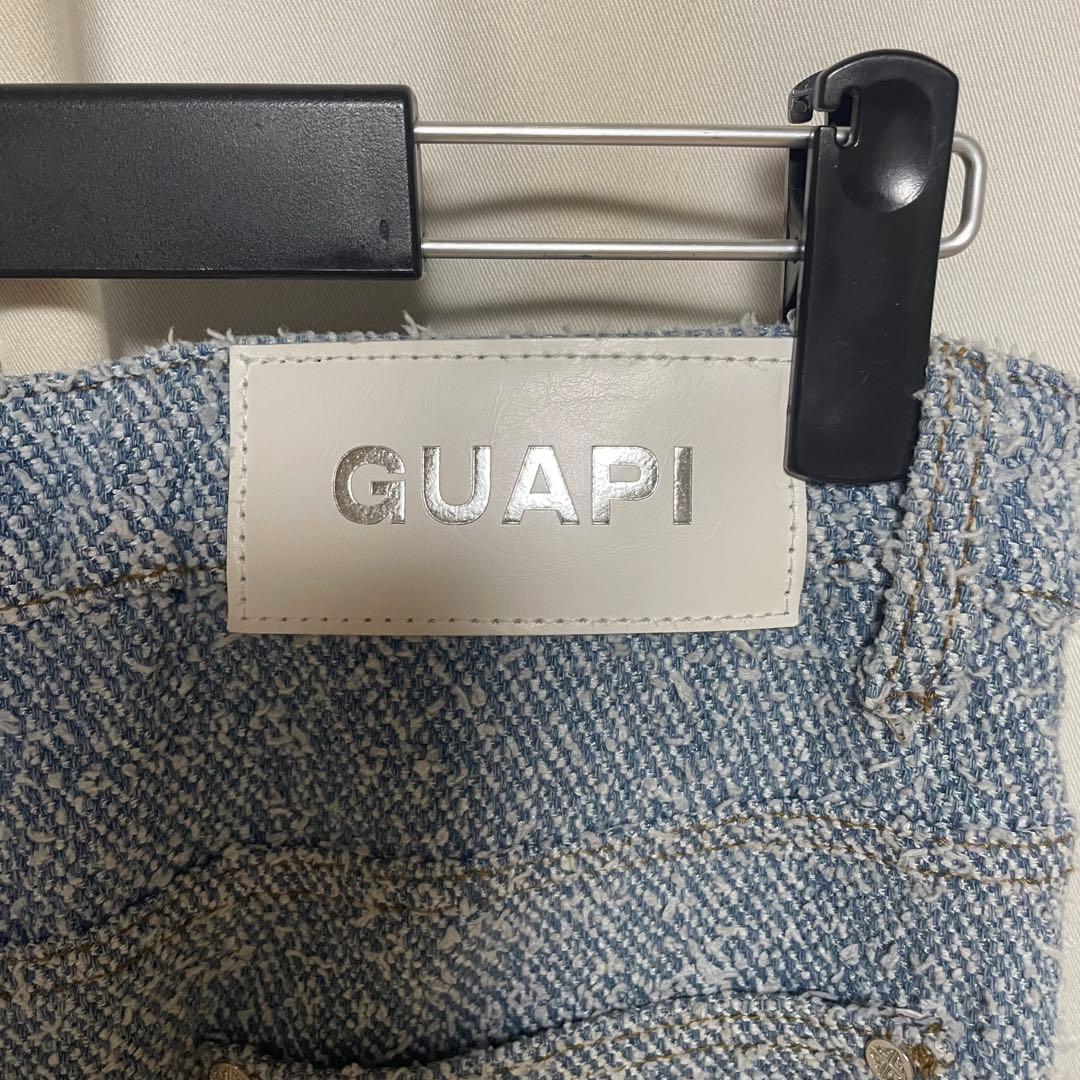 値下⭕️ 28 GUAPI スーパースタックデニム　チェーン付き　即購入⭕️