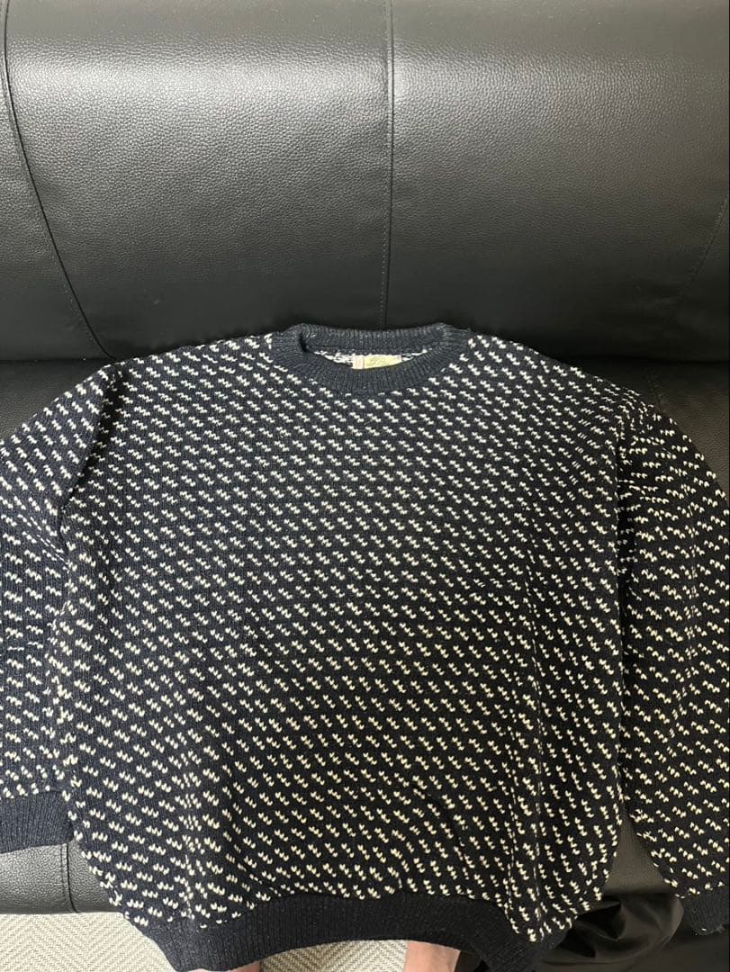 LL bean メンズニット黒と白　XLサイズ