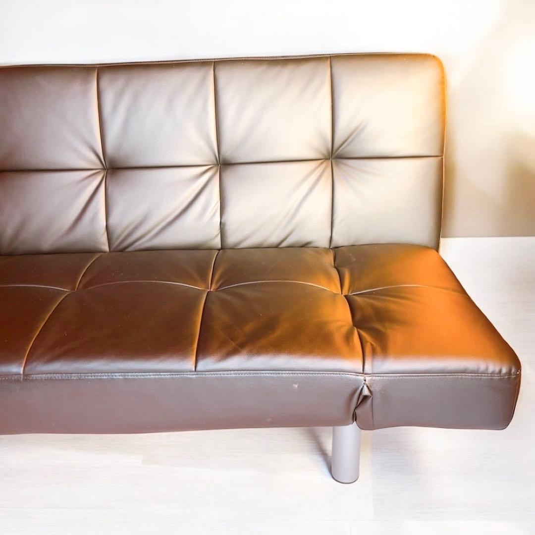 ニトリ　ソファベッド　Nシールドシリーズ マークスAM レザー調