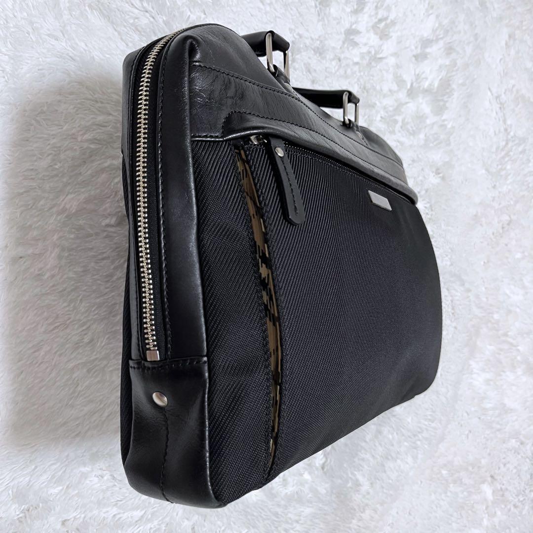【美品】BURBERRY バーバリー ブリーフケース ビジネス A4 レザー