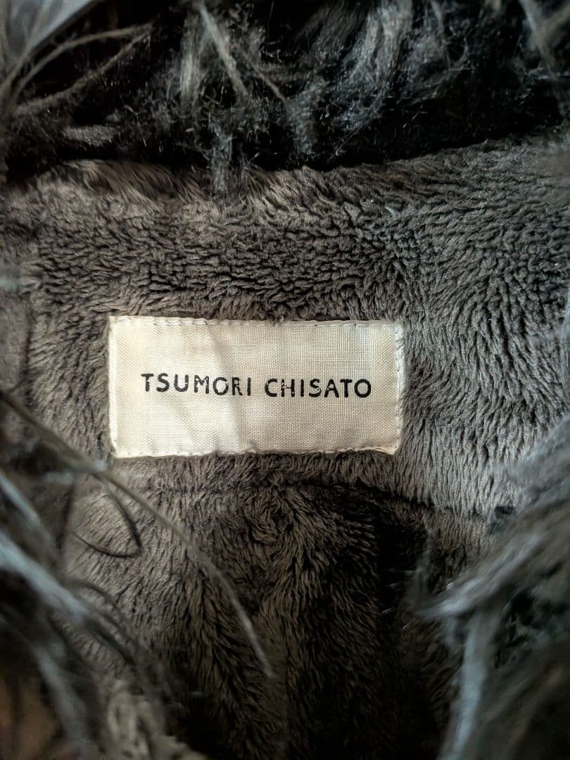 TSUMORI CHISATO ファー付きモッズコートコウモリボタン 訳あり