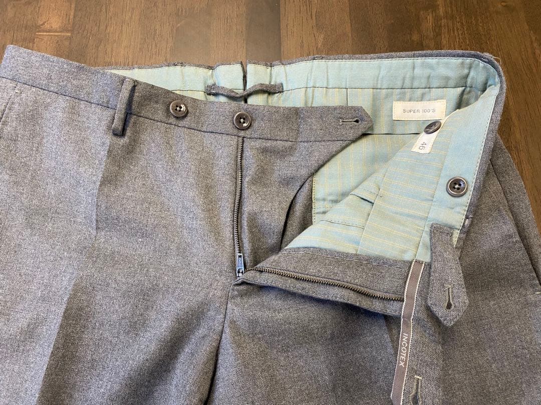 INCOTEXウールスラックスパンツ