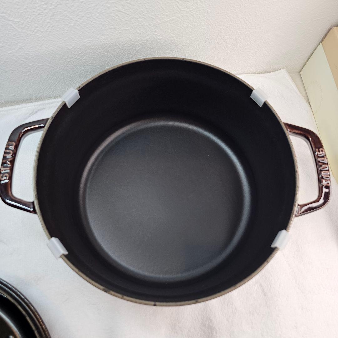 廃盤 Staub ストウブ 24cm パープル ナス オーベルジン