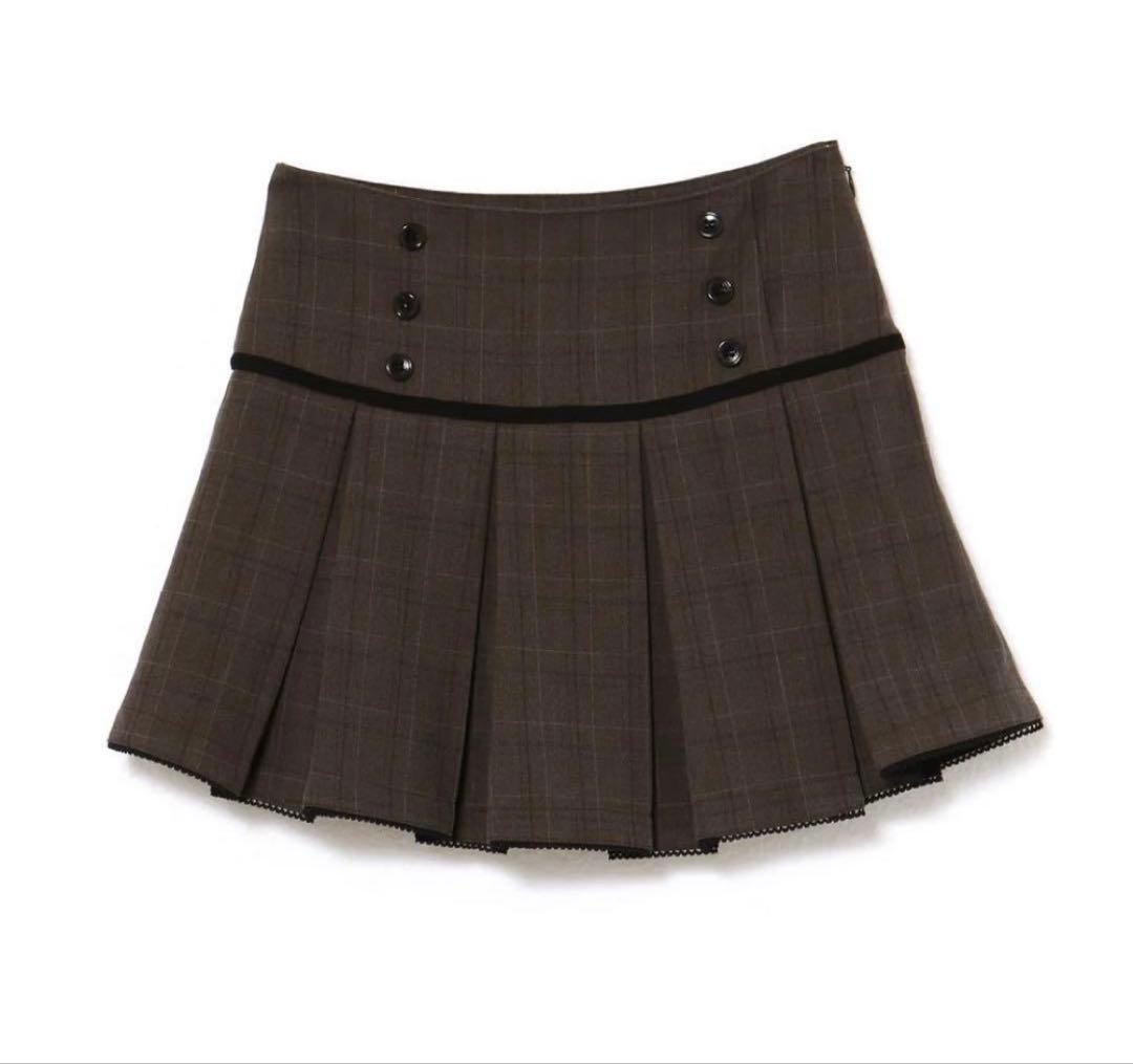 正規品andmary ♡ Miu pleats skirt brown Sサイズ