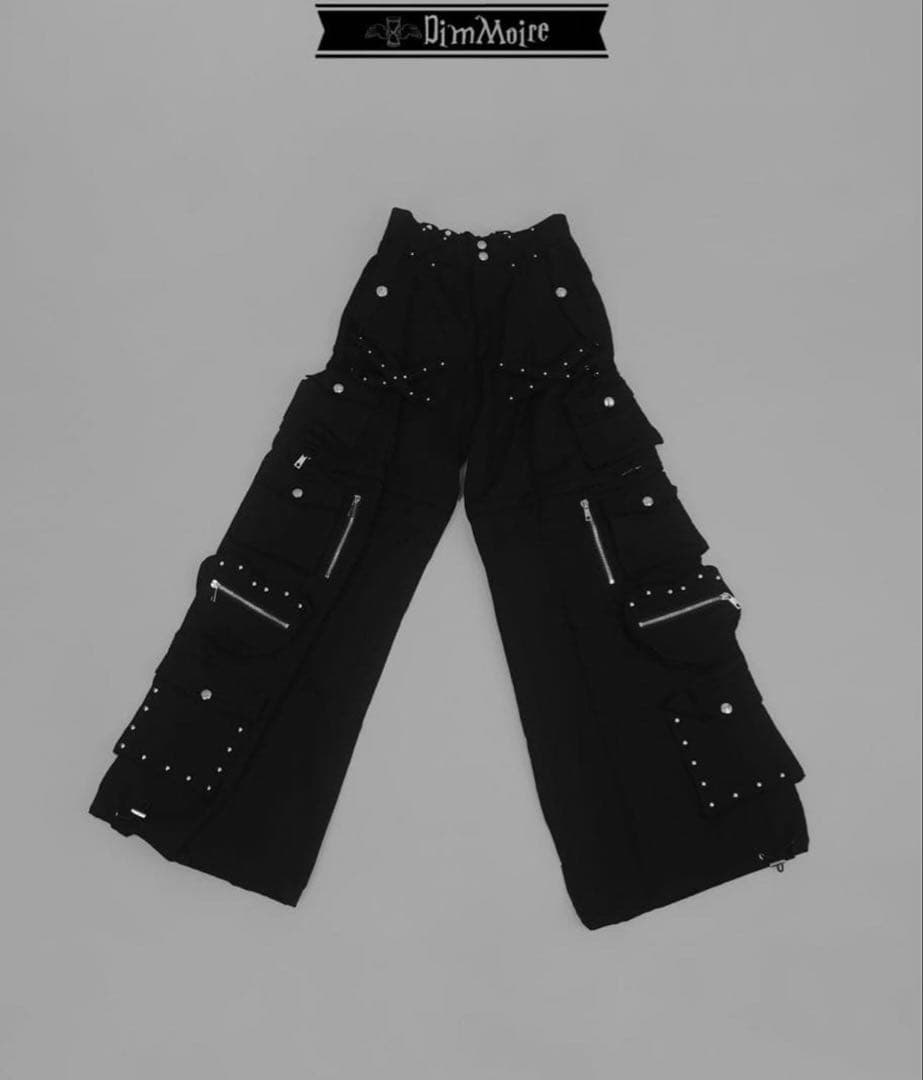DimMoire スタッズカーゴパンツ　黒　L