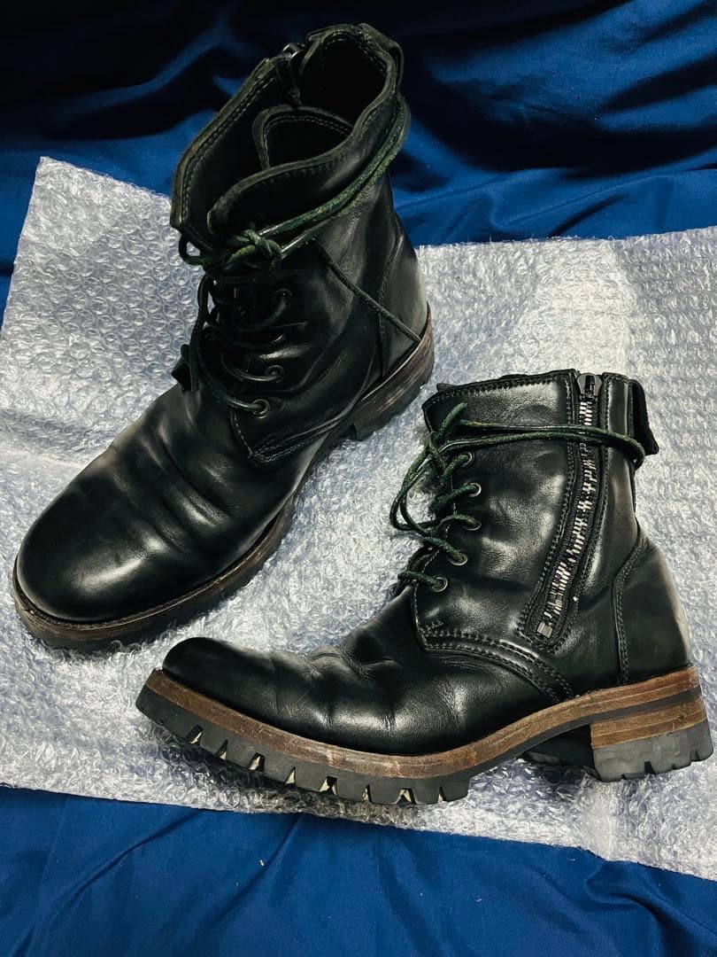 D.hygen 馬革 黒レザー厚底ミリタリーブーツ 日本限定版 limited