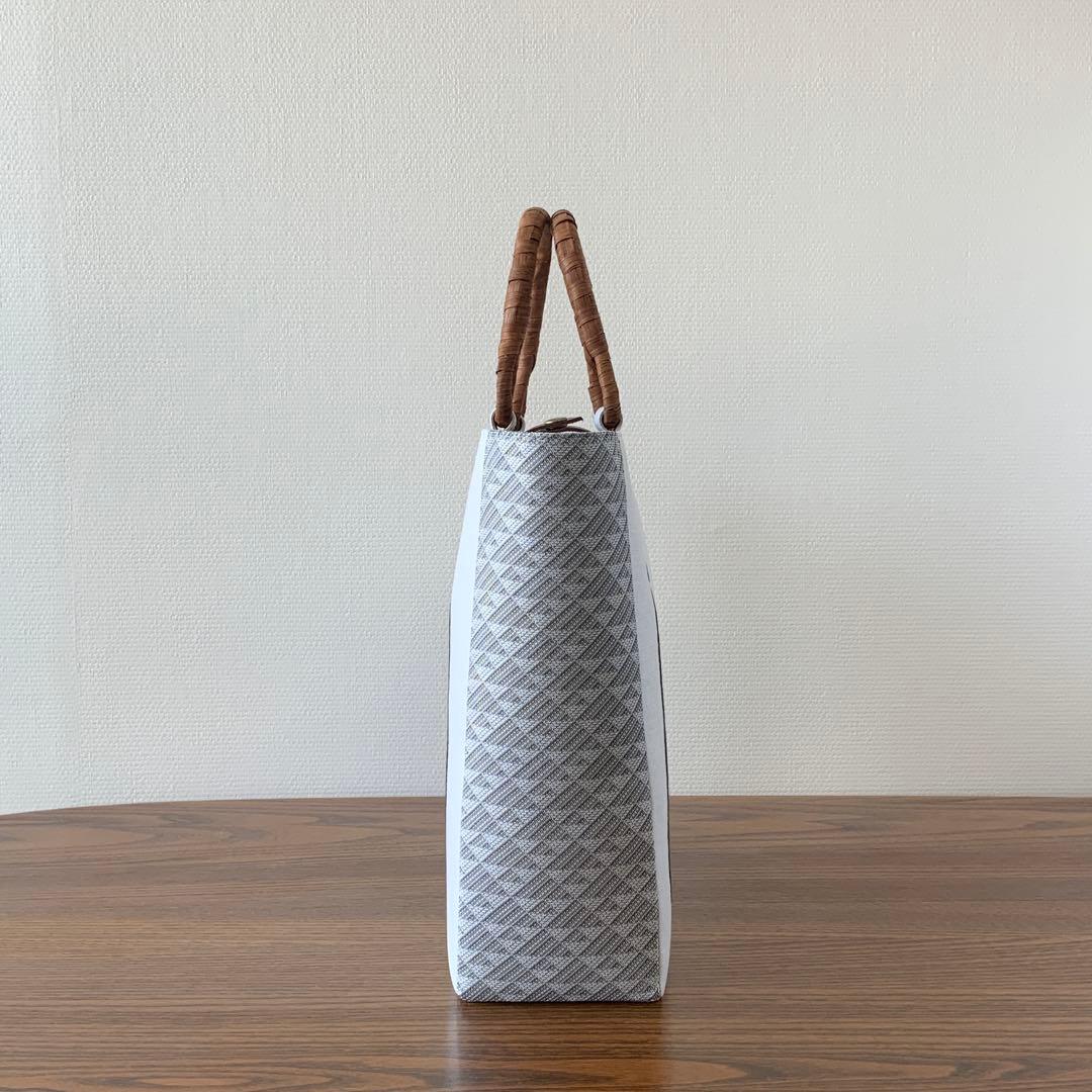 帯　猫と蝶々　リメイク　山葡萄ハンドルバッグ　通しマチタイプ