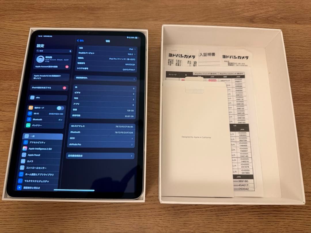 iPad Pro (第4世代)スペースグレー 128GB 本体