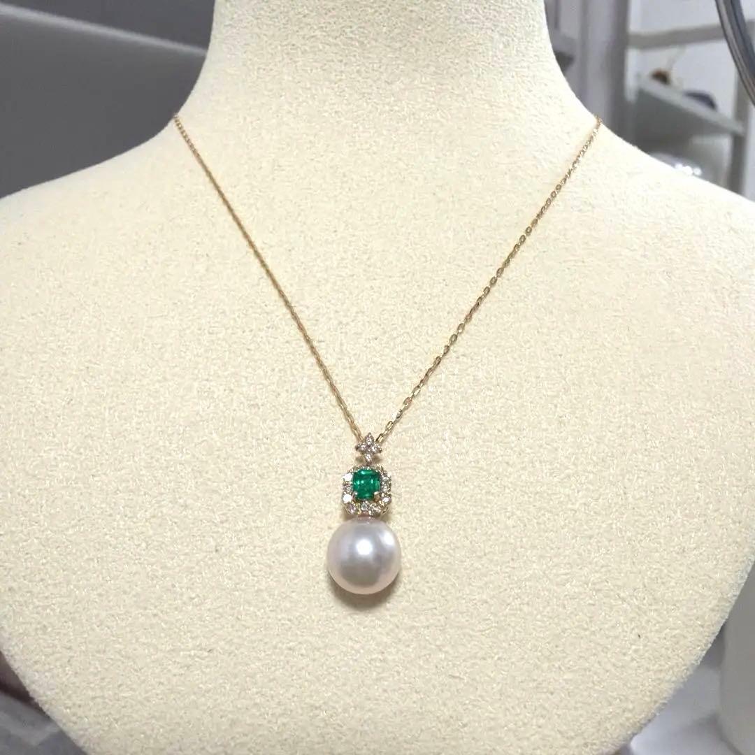a*!様 エメラルド　花珠　あこや　真珠　パール　ダイヤ　k18 鑑別書付　18