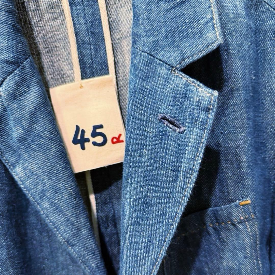 ⿻ 新品未使用 ⿻ 45R ベルギーリネンデニムジャケット SIZE2