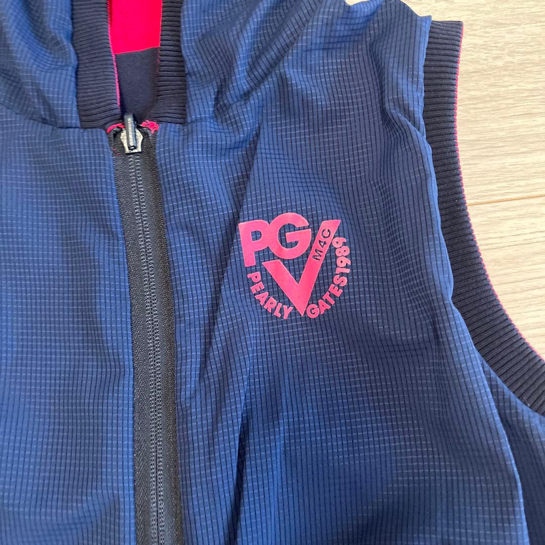 パーリーゲイツ、リバーシブルベスト、未使用に近い、