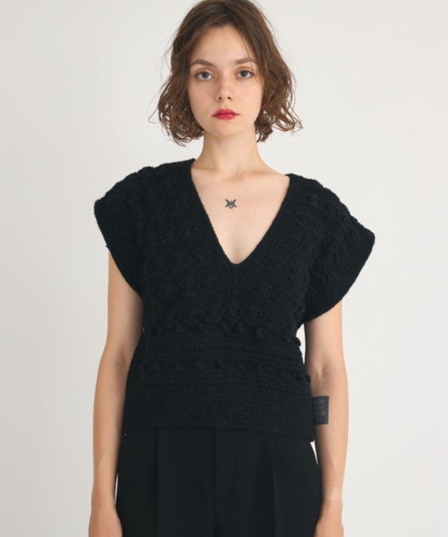 新品★crinkle crinkle crinkleハンドニットベストウール