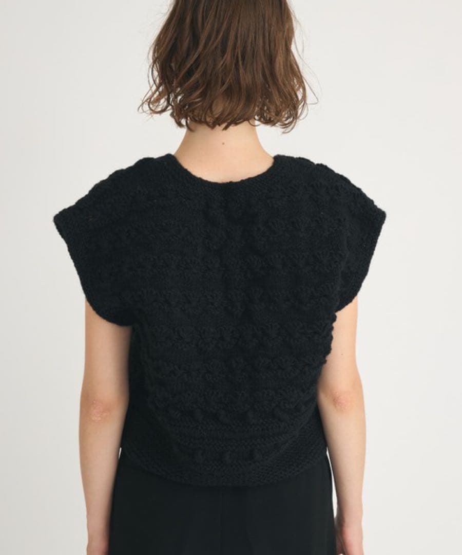 新品★crinkle crinkle crinkleハンドニットベストウール