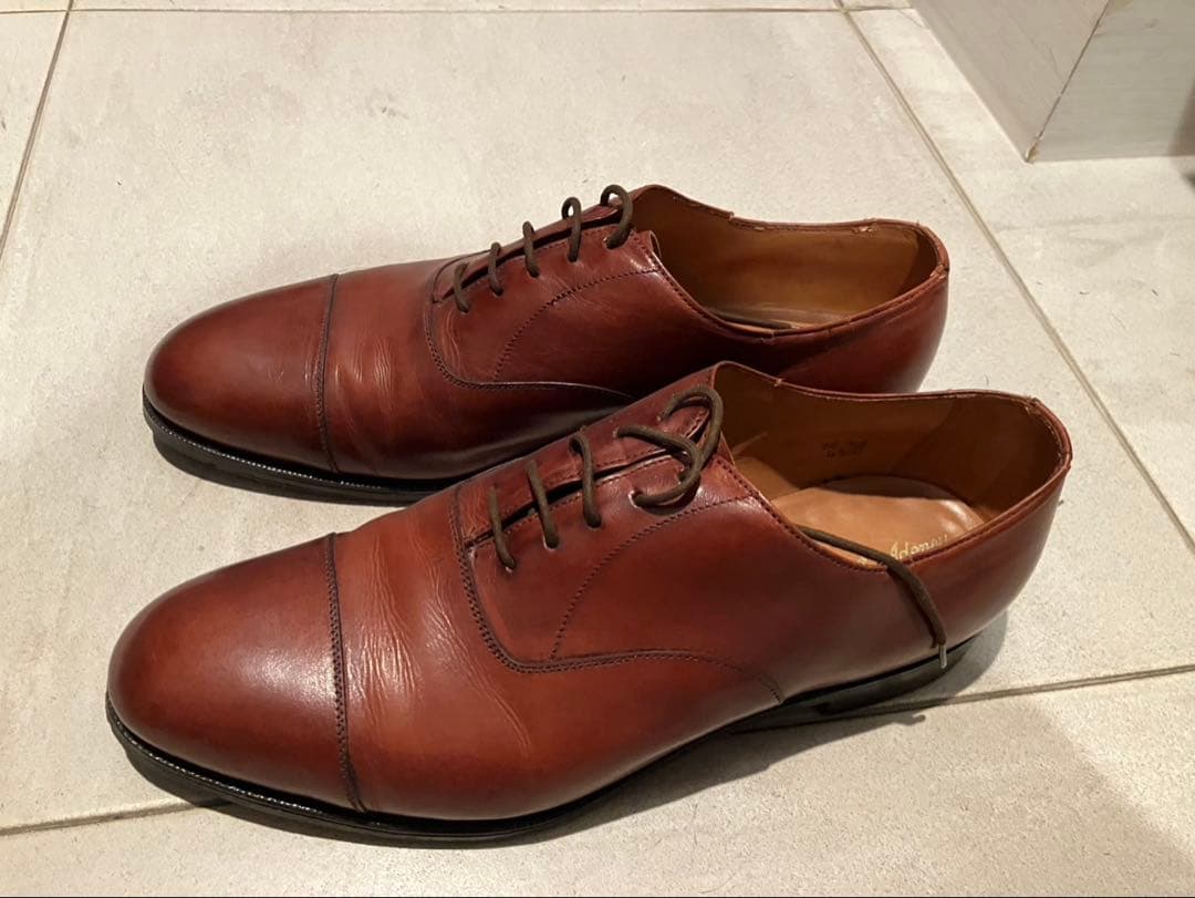 レザー ストレートチップ ドレスシューズ