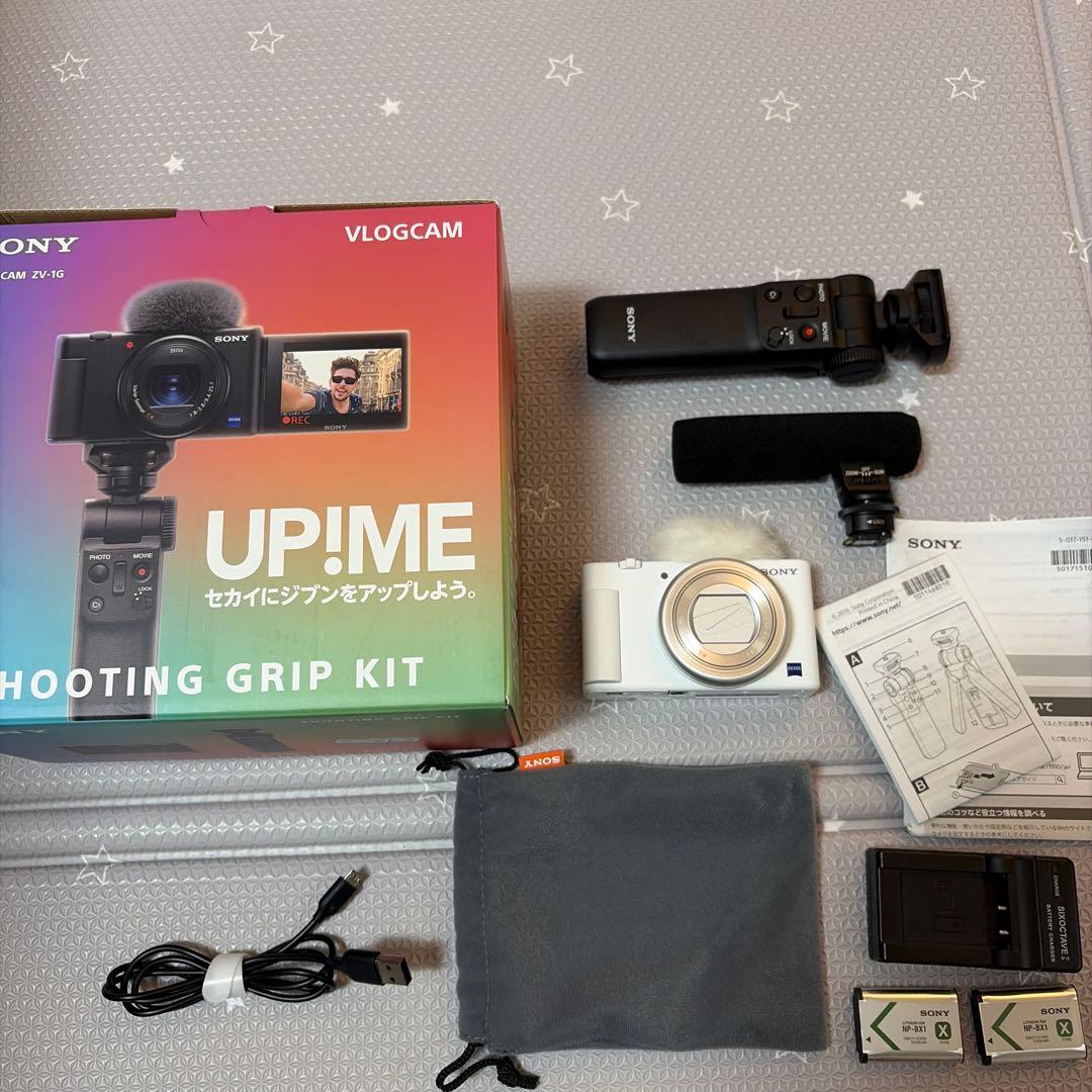 VLOGCAM ZV-1G ガンマイク付き ホワイト シューティングキット