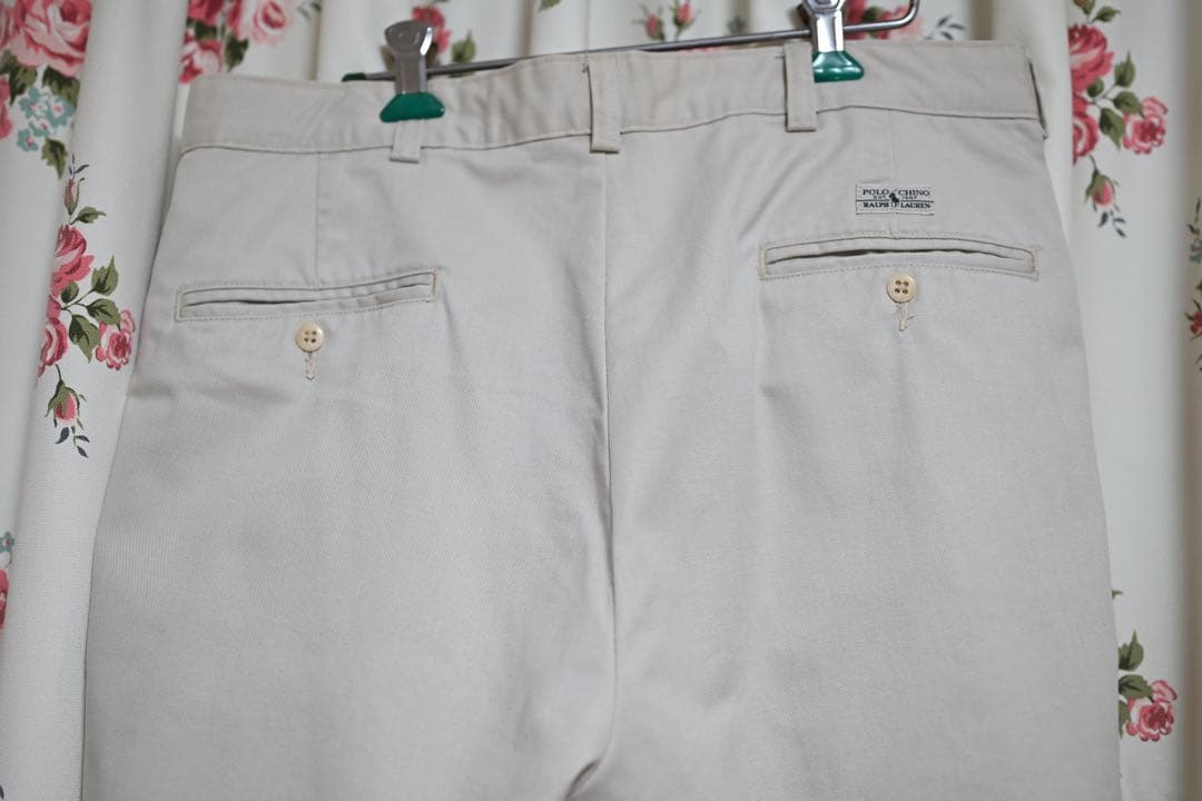超美品 Ralph Lauren ツータック チノ アンドリュー 白 アイボリー