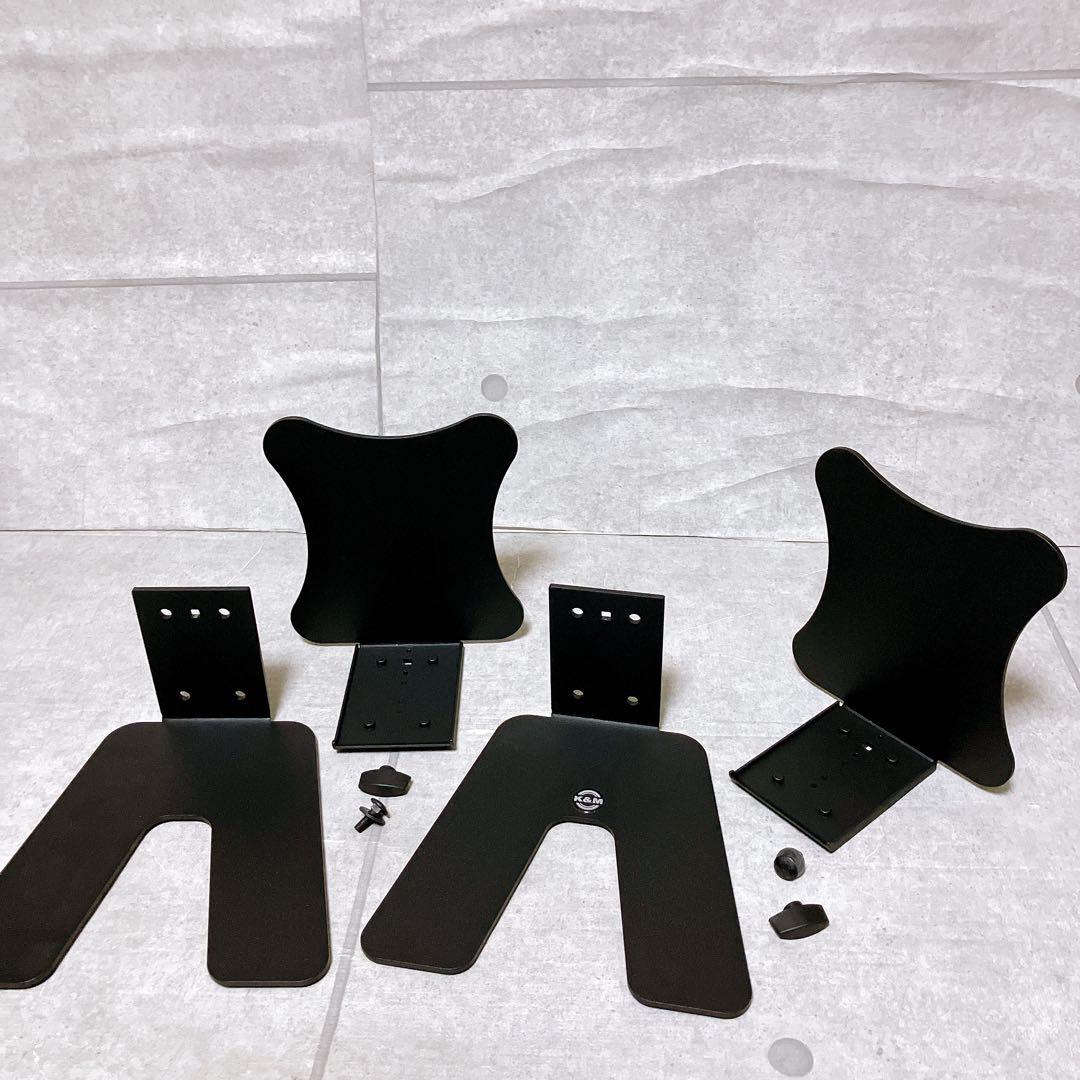【極美品】K&M スピーカースタンド 2台 ペア 26774 デスクトップ型