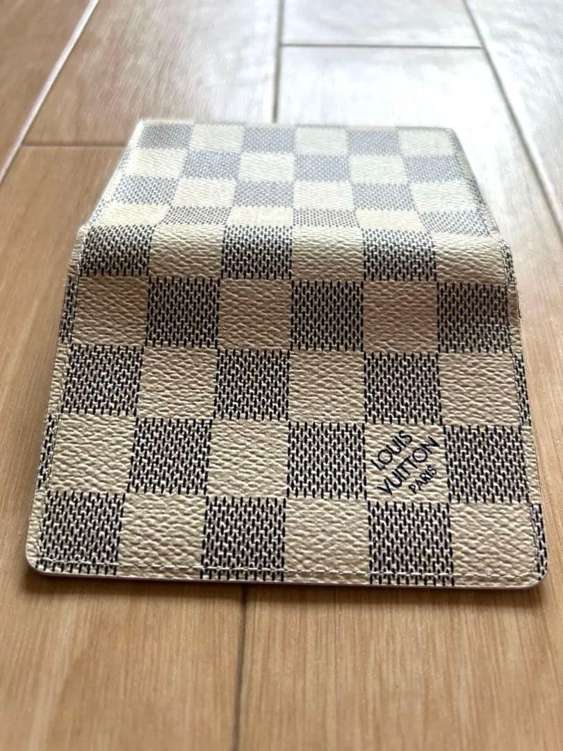 【美品】ルイヴィトン ダミエ・アズール　カードケース 名刺入れ イニシャル入り