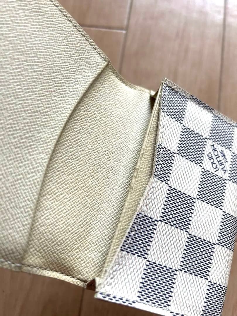 【美品】ルイヴィトン ダミエ・アズール　カードケース 名刺入れ イニシャル入り