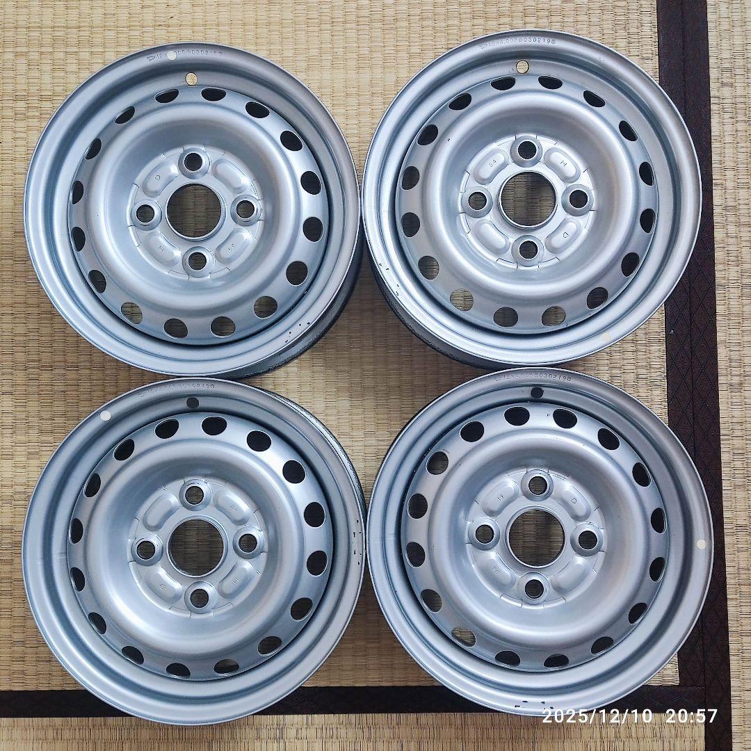 12インチ 4.00B +40 PCD100 純正 ダイハツ 鉄ホイール