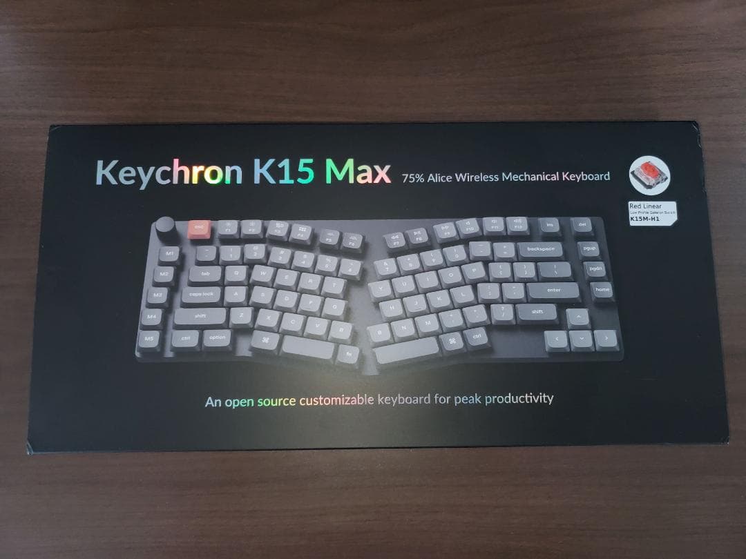 Keychron K15 Max ホットスワップ可能 赤軸 英語配列