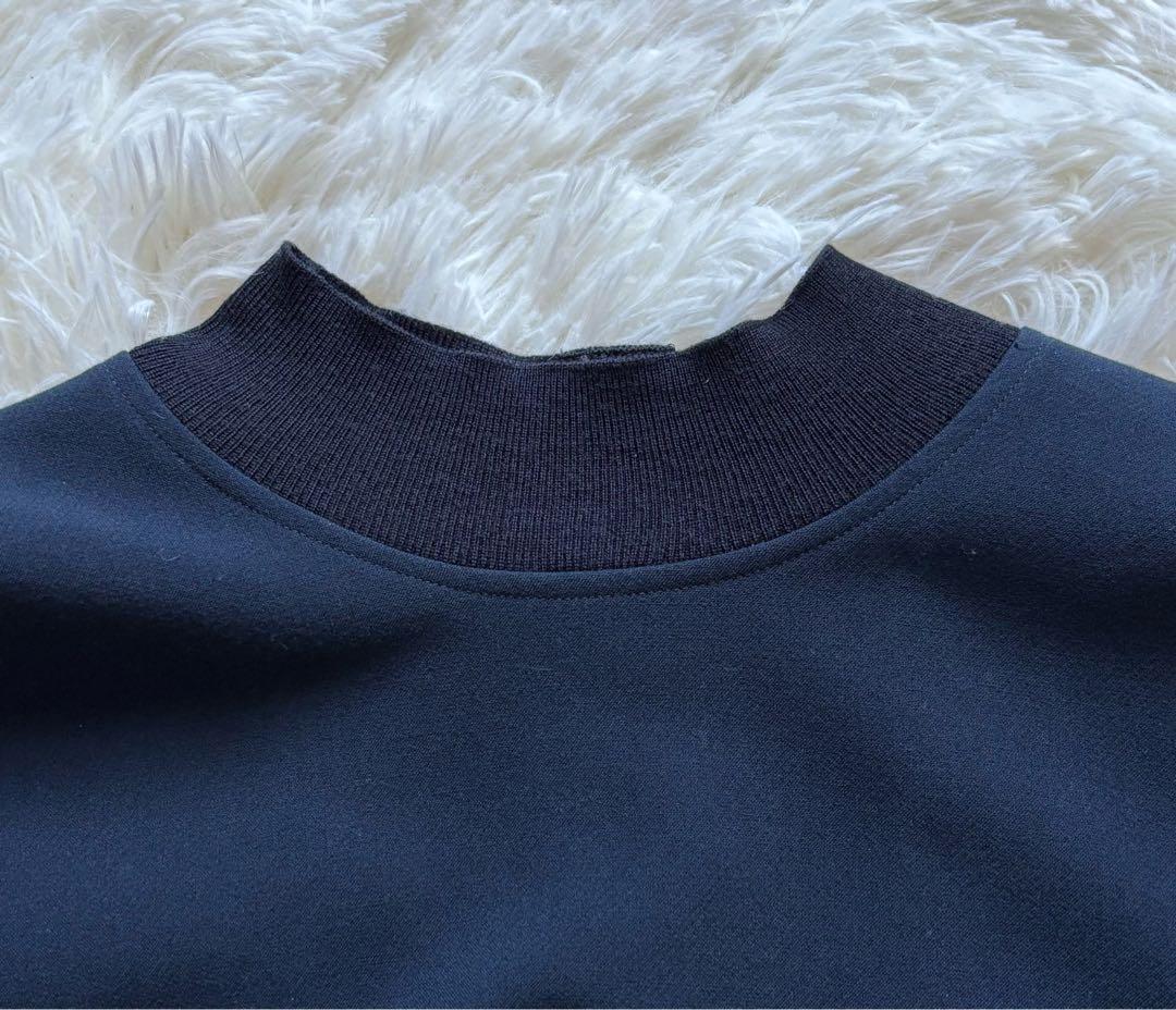 ENFOLD ダブルクロス ベストコンビ プルオーバー ネイビー M