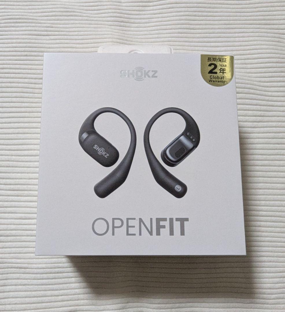 一度短時間のみ使用・SHOKZ OPENFIT ブラック　骨伝導イヤホン