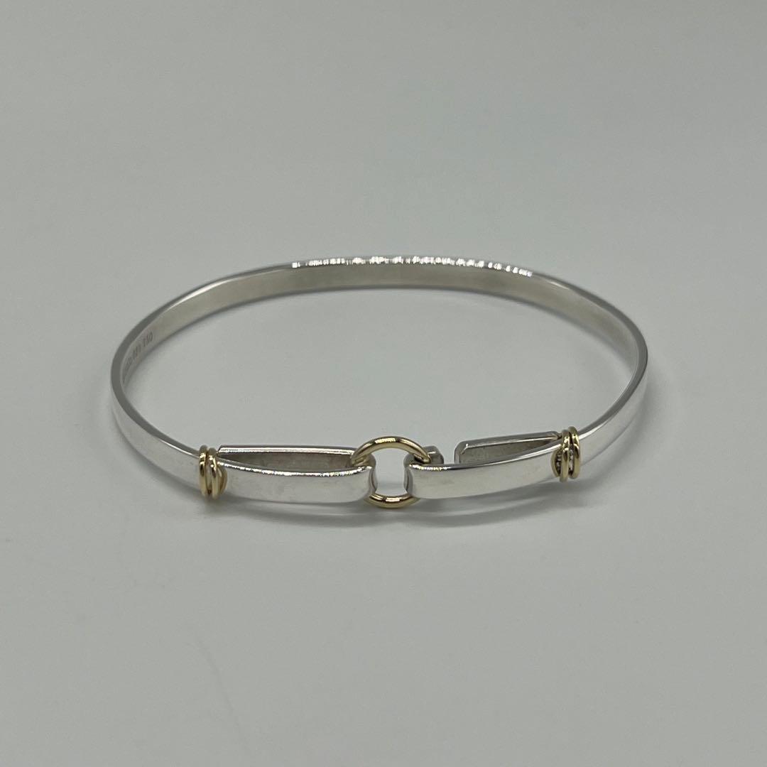 ティファニー TIFFANY サークルフック バングル SV YG コンビ