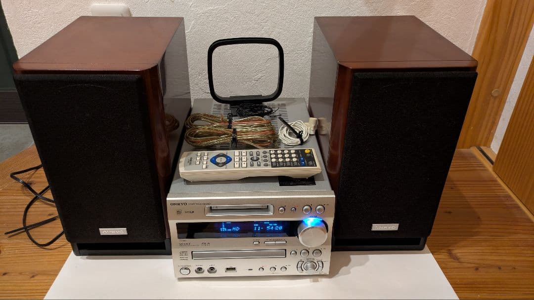 【美品】ONKYO FR-N9FX CD/MDコンポ スピーカー付