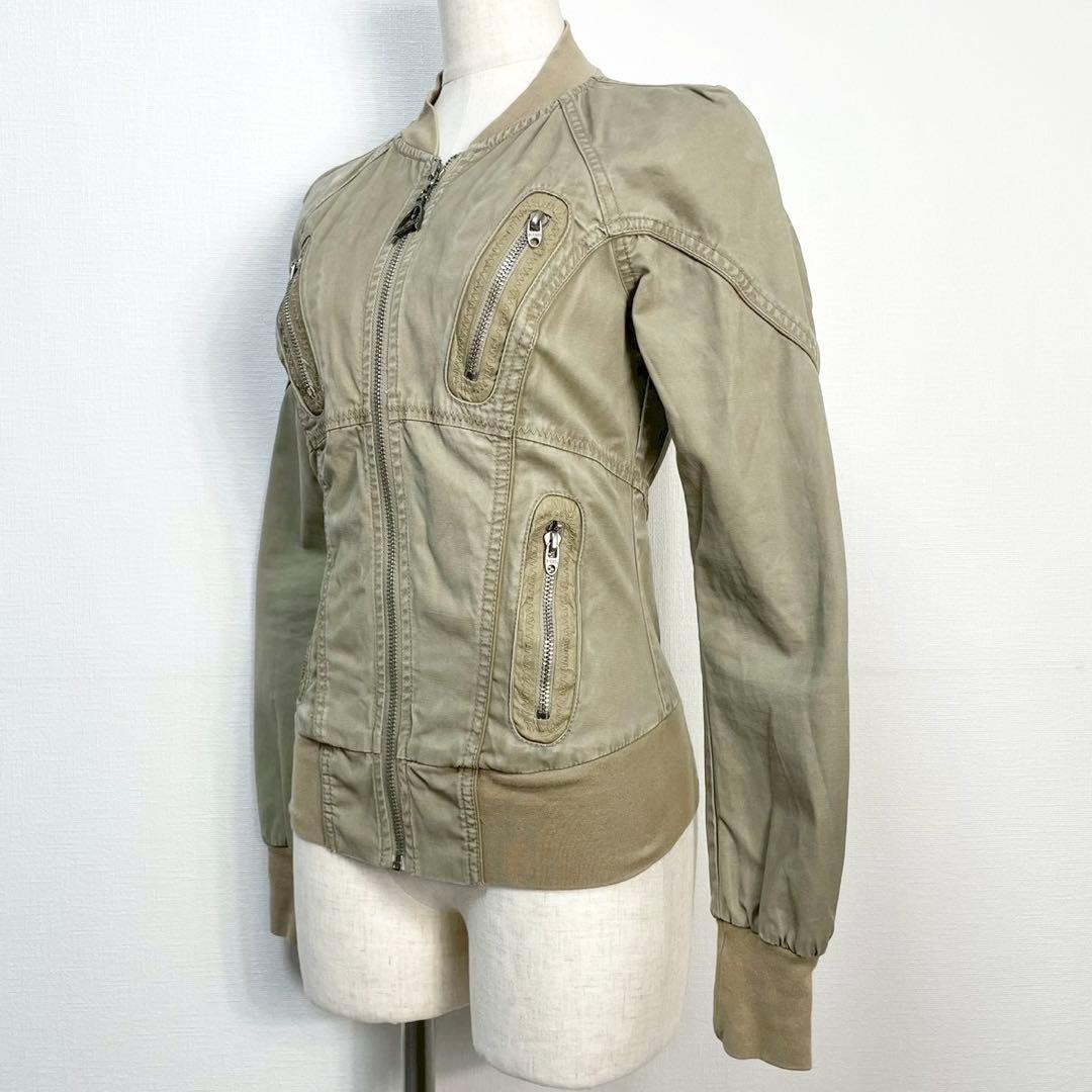 y2k❤️ 00s DIESEL 4ジップポケット ウエストシェイプ ブルゾン