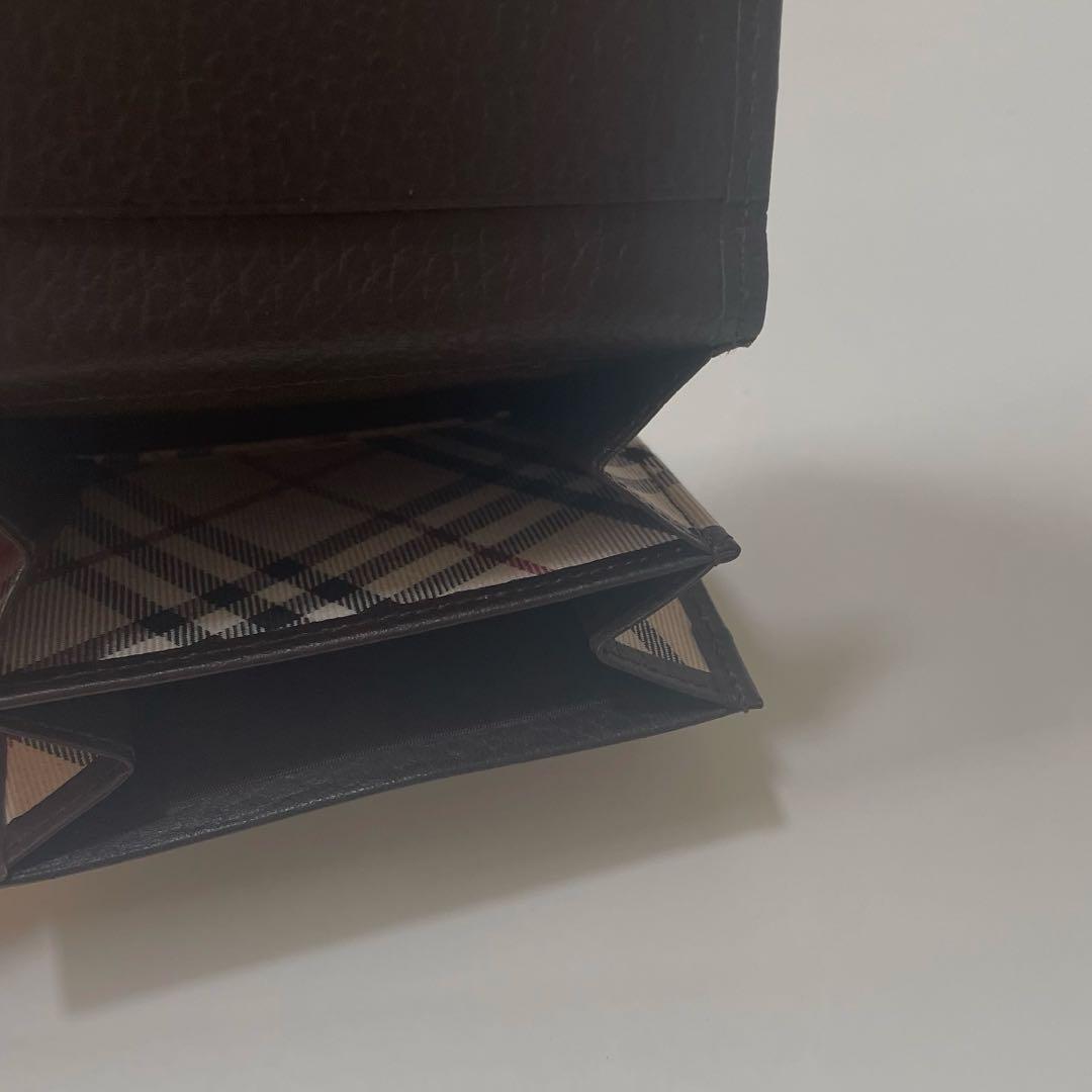 バーバリー BURBERRY レザー カードケース 名刺入れ ブラウン