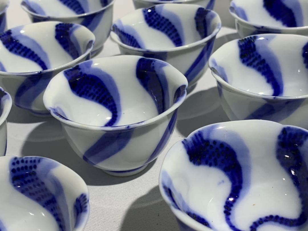 大日本永楽造 文輪花 永楽善五郎 お猪口ぐい呑 酒器 京焼 18点セット