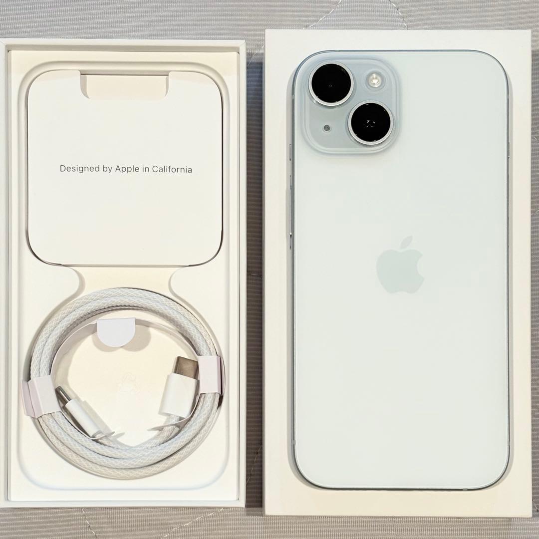 ✨超美品・おまけ付き✨iPhone 15 ブルー 128GB 本体