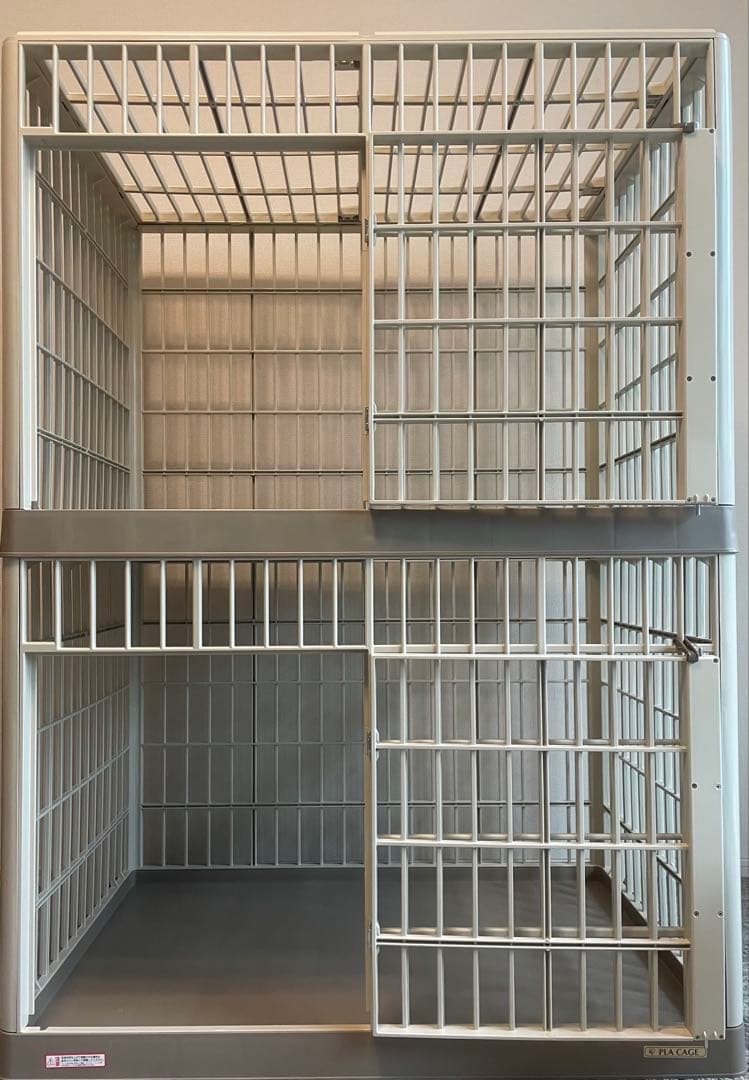 アイリスオーヤマ プラケージ 812 2段 ベージュ 猫用