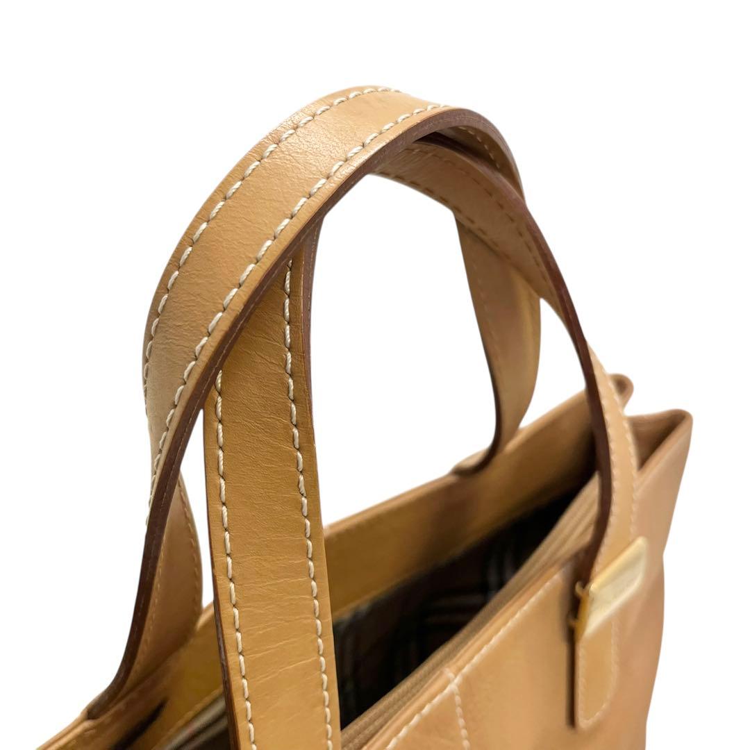 専用【ヴィンテージ】バーバリーズ レザー　ハンドバッグ 内側　ノヴァチェック