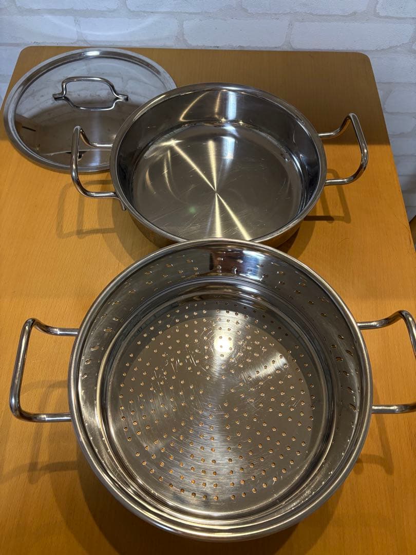 ジオプロダクトステンレス製2段蒸し器セット GEO-25M