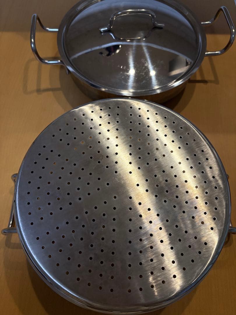 ジオプロダクトステンレス製2段蒸し器セット GEO-25M